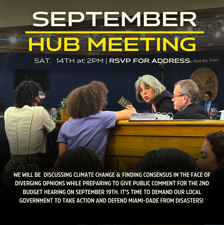 Sunsire Movement Miami hub meeting flyer