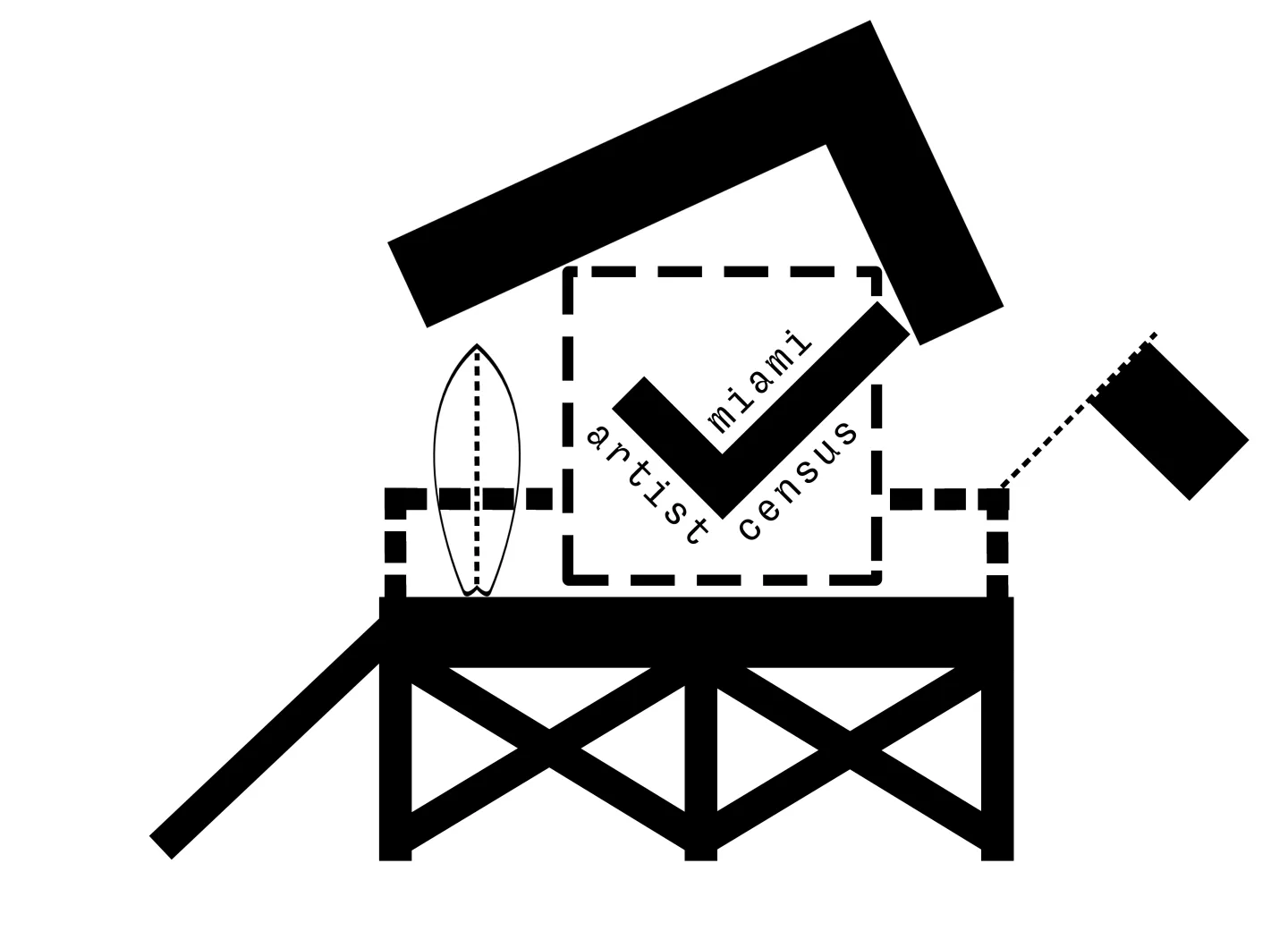 Miami Artist Census Logo Designed Into a Lifeguard Tower