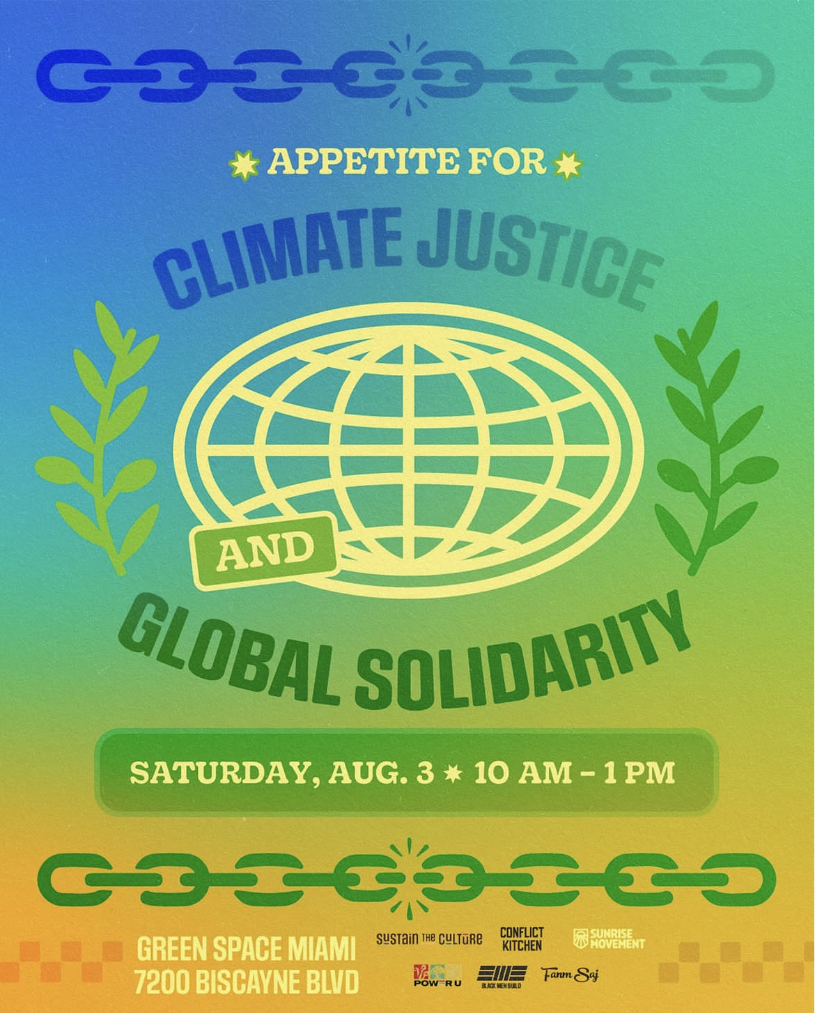 Appetite for Climate Justice and Global Solidarity Event Flyer