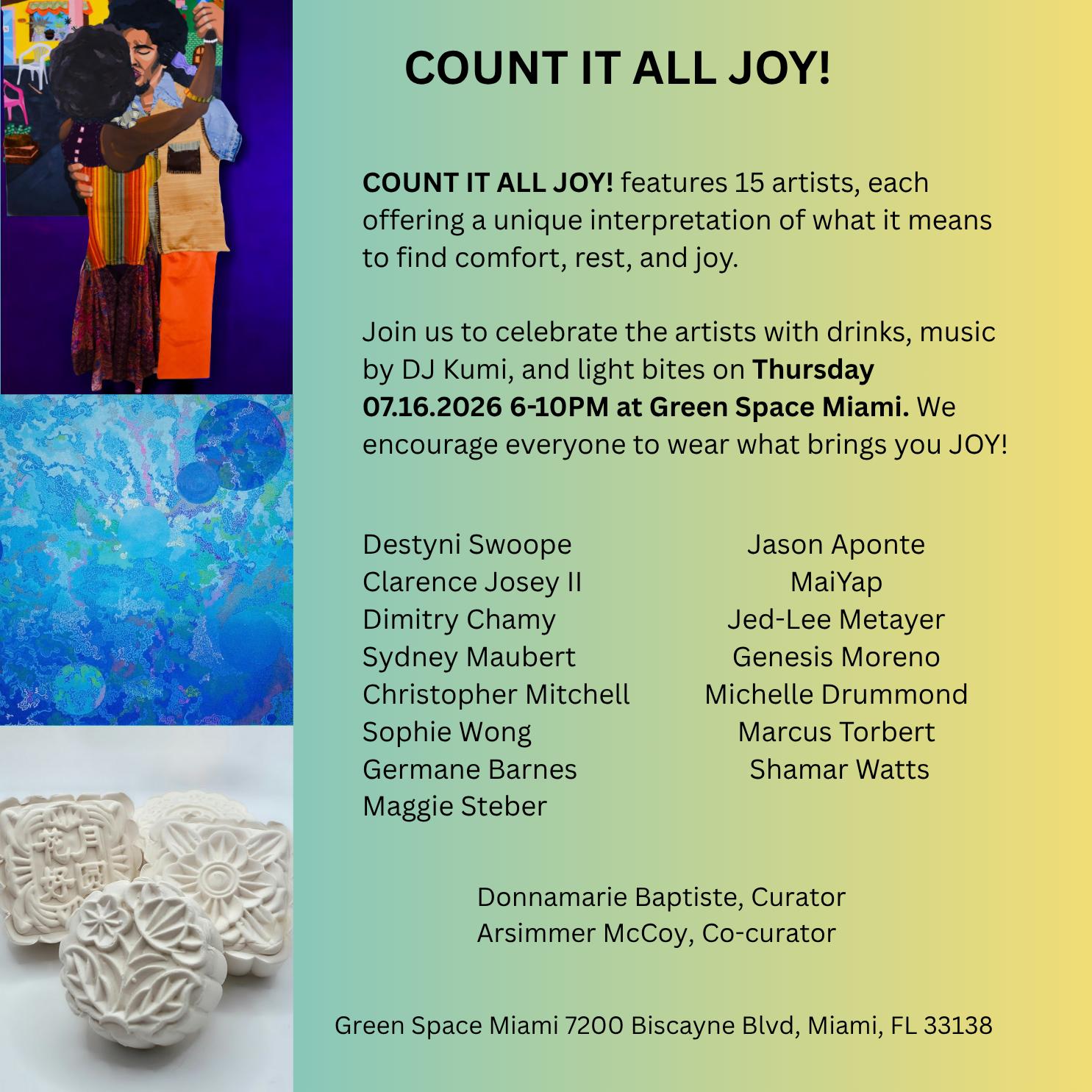 COUNT IT ALL JOY event flyer
