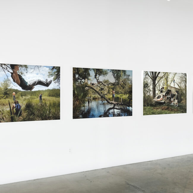 Installation View of Josh Aronson's Florida Boys (2024–2025) at Green Space Miami, Florida. Artwork by Josh Aronson.