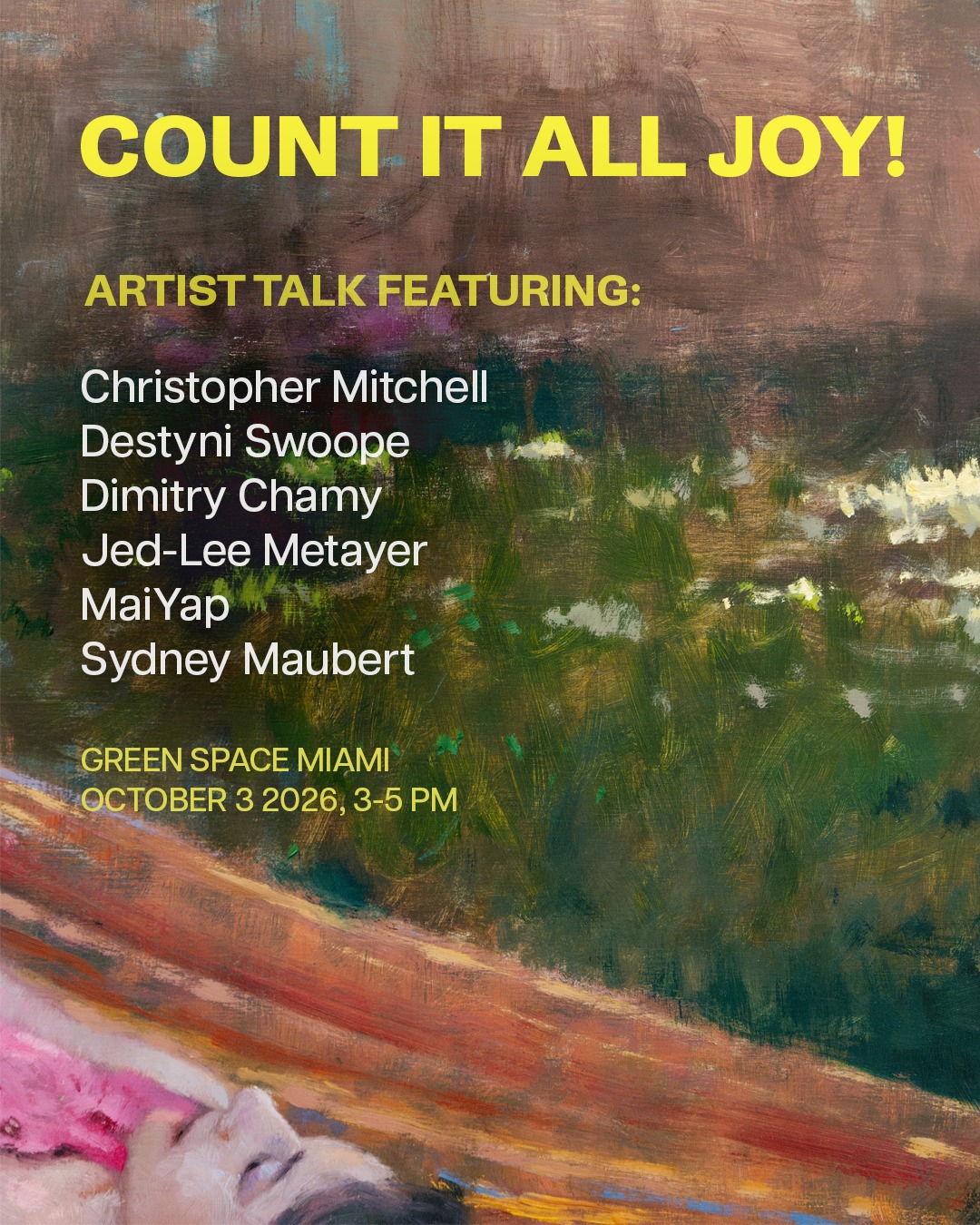 Count It All Joy! Artist Talk Event Flyer