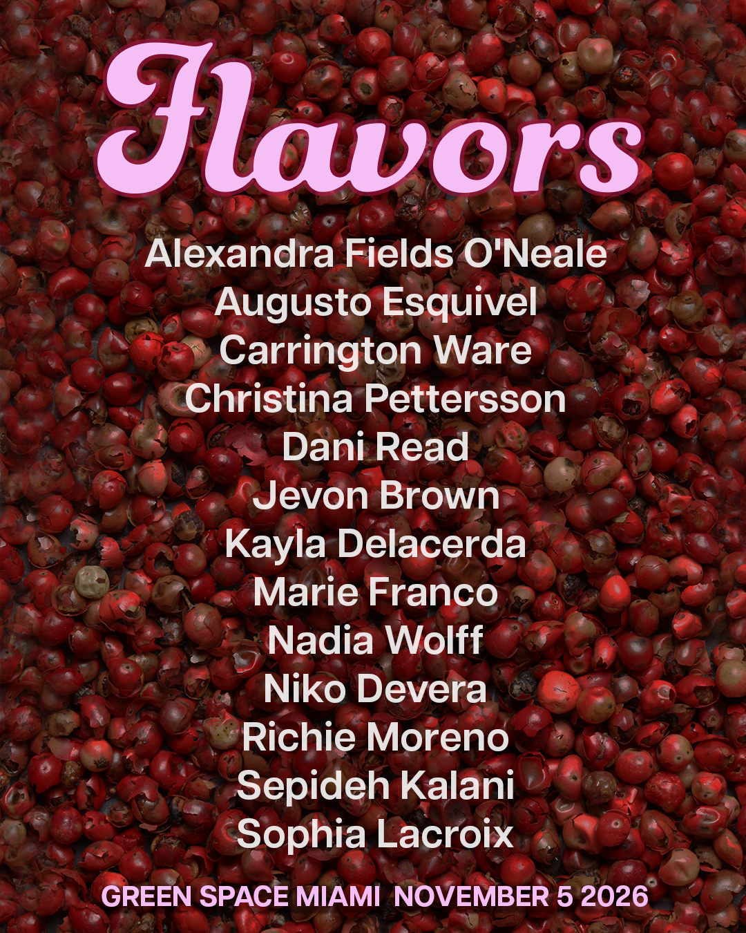 Flavors That Form Us Opening Reception Event Flyer